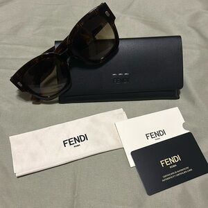 FENDI square framed acetate sunglasses